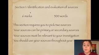 IB History - The IA Section 1: Identification and evaluation of sources