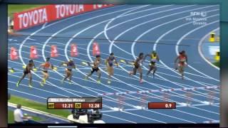 Moscow 2013 Women 100M Hurdles Semi Final 1 Tiffany Porter 12.63