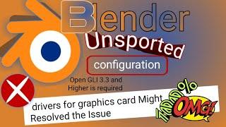 how to run blender 3.2without graphics carda graphics card and driver with support for opengl 3 3 o