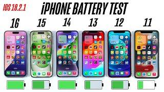 iPhone 16 vs 15 vs 14 vs 13 vs 12 vs 11 Battery Test | iOS 18.2.1 BATTERY TEST