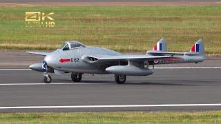 De Havilland DH-100 Vampire FB6 Norwegian Air Force Historic Squadron LN-DHY arrival RAF Fairford