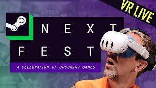 Steam NEXT FEST in Quest 3 PC VR - Indie VR's Burning Man (ft. SickWay VR stunts)