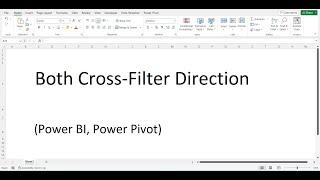 Both Cross-Filter Direction