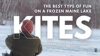 Primitive Skills Pioneer's Wild Winter Fun: Middle-Aged Men Unleashed on Kite Sled in Maine!