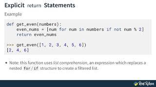 The Python return Statement: Implicit and Explicit return