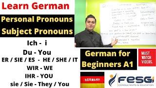 Learn German for Beginners A1 Level ! Personal / Subject Pronouns ! German Classes ! Deutsch Lernen