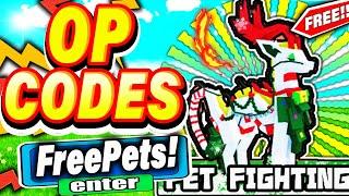 ALL NEW SECRET *CODES* IN ROBLOX PET FIGHTING SIMULATOR 2022 pet fighting simulator codes