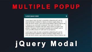 How To Create Modal Popup using Custom jQuery for multiple use I Dynamic Modal Popup jQuery