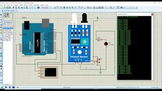 IR Proximity Sensor Simulation in Proteus Software