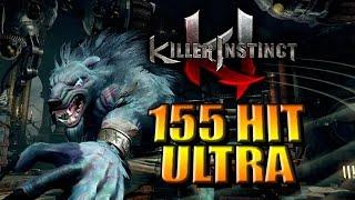 NEW Ultra Record 155 Hits w/Sabrewulf - 1440P HD (Killer Instinct Season 2)