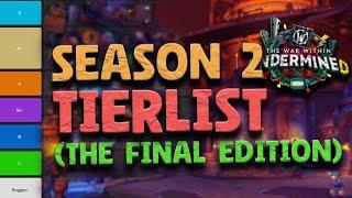 The FINAL TIERLIST (Pre-Season) RANKING ALL SPECS & CLASSES - Season 2 -  Patch 11.1 | TWW