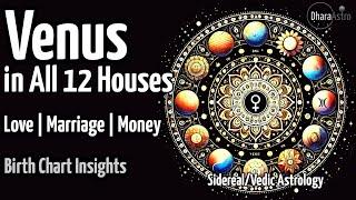 Venus in Different Houses | Birth Chart | Vedic Astrology Predictions #siderealastrology #astrology