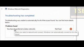 How to fix 'You have no preferred wireless networks' Windows 10 Network Diagnostics