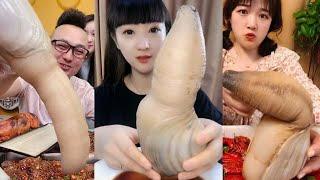 Chinese Girl Eat Geoducks Delicious Seafood #012 | Seafood Mukbang Eating Show