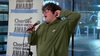 Adam Walker  at the Warwick heat of the Chortle Student Comedy Award 2023
