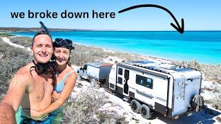 DISASTER IN PARADISE! Beachfront Camping at Sandy Point, Warroora Station | Caravanning Aus [EP49]