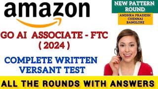 Amazon GO AI Associate - FTC -2024 | Complete Assessment Test | New Pattern Round | Must Watch