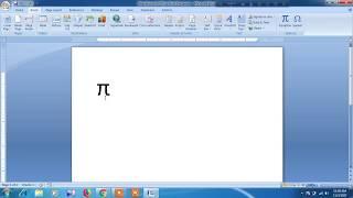 How to type PI symbol in microsoft word