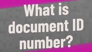 What is document ID number?