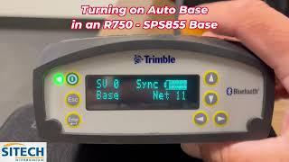 Turning on Auto Base in and R750   SPS855 Base