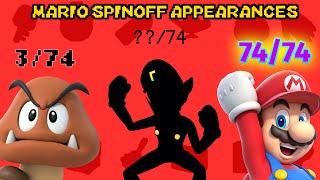 Every Single Playable Mario Spinoff Character !!! (and how many times they appear)