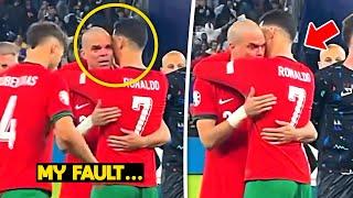 Cristiano Ronaldo Consoling Crying Pepe after Portugal's Eliminated from Euro 2024 