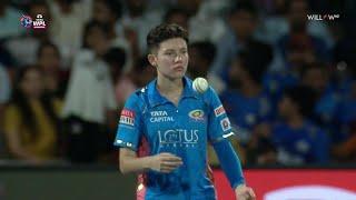 Issy Wong takes first hat-trick of WPL| Eliminator - Mumbai Indians Women vs UP Warriorz Women