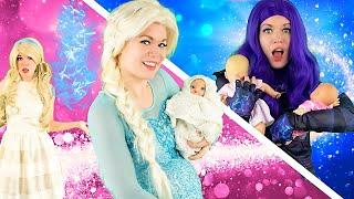 ELSA and MAL MOMS?! | ELSA has a DAUGHTER | MAL has BABIES | Disney Princess Moms | BFF Besties