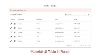 Material UI Table in React | How to use Material Table in React JS