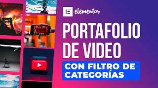 Galería de video con filtro de categorías en Elementor