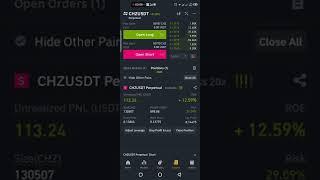 CHZ COIN SHORT TIME Live Crypto Trade 100% in profit | Chiliz $CHZ | Future Trading