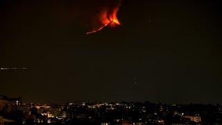 Mount Etna volcano in Italy erupts