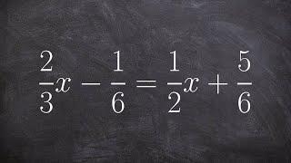 Solving a multi-step equation with fractions and variable on both sides