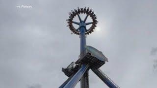 Crews rescue 28 people trapped dangling upside down high up on Oregon amusement park ride