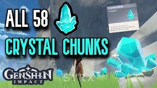 ALL 58 Crystal Chunk Mondstadt Locations | Complete Guide & Efficient Route | Genshin Impact