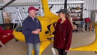 Brittany's first flight in a gyroplane