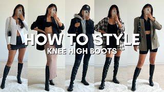 HOW TO STYLE KNEE HIGH BOOTS OUTFIT IDEAS | 18 Fall Outfits