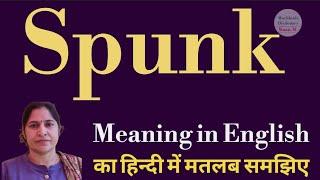 spunk meaning l meaning of spunk l spunk ka Hindi mein kya matlab hota hai l vocabulary