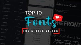 Top 10 Fonts For Status Video | Best Fonts For Editing | 2021 Best Font Free Download | CreativeRaj