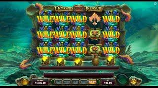 Octopus Treasure Slot (Free Spins Bonus + 4 Wild Reels!)