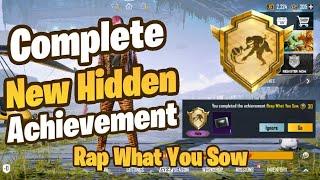 New Hide Achievement Reap What You Sow | How To Complete New Hidden Achievement in BGMI / PUBGmobile