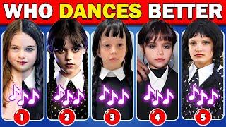 Who Dances Better? Wednesday Dance Edition  Salish Matter, Like Nastya, Jenna Ortega, Payton Delu.