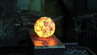 Blacksmithing.  Steel ball.  Forged products.  Forging metal