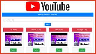 YouTube Thumbnail Downloader in PHP || Find YouTube Thumbnail of Any Video