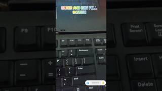 How to Enter and Exit Full Screen Function #shorts #shortvideo