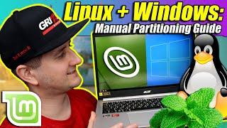 Dual-Boot Made Easy: Manual Partitioning for Linux Mint and Windows