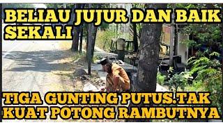 INI BARU NAMANYA SAKTI.TIGA GUNTING PUTUS TAK MAMPU POTONG RAMBUTNYA .MENYERAH KARENA ..?