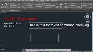 TextFit Command In AutoCAD In Hindi