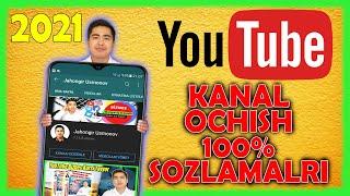 QANDAY QİLİB TELEFONDAN YOUTUBE KANAL OCHİSH 2021 / YouTubedan Kanal Sozlamalari