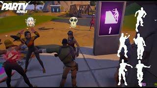 Pretending To Be A Default Then Doing The RAREST Emotes In Fortnite (Party Royale)